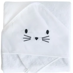 Set sortie de bain et gant lapin