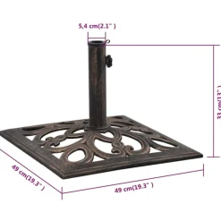 Socle de parasol en fonte