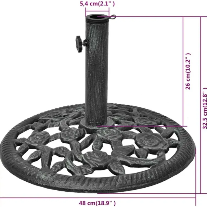 Socle de parasol en fonte