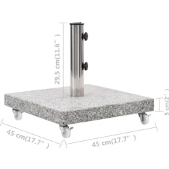Socle de parasol en granit à roulette