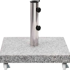 Socle de parasol en granit à roulette