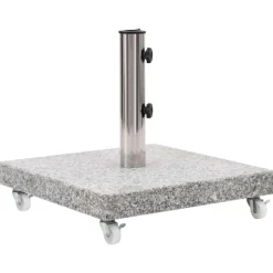 Socle de parasol en granit à roulette