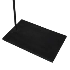 Support de lampe métal brut arrondi