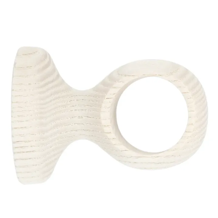Support tringle monobloc court à œil en frêne