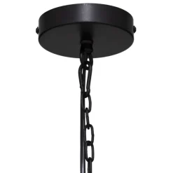 Suspension avec poulie en métal et bois