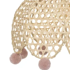 Suspension cloche avec pompons