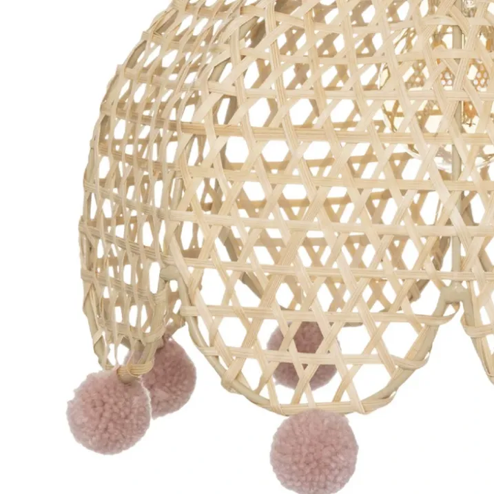 Suspension cloche avec pompons