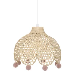 Suspension cloche avec pompons