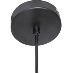 Suspension cloche en métal et bois