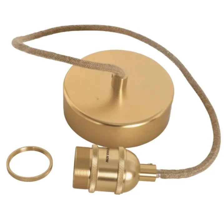 Suspension douille doré satiné