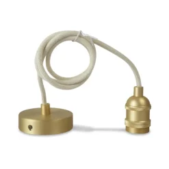 Suspension douille doré satiné