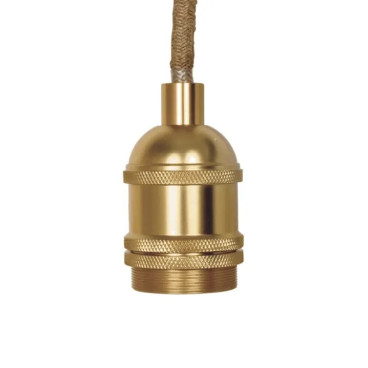 Suspension douille doré satiné