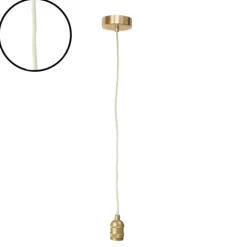 Suspension douille doré satiné