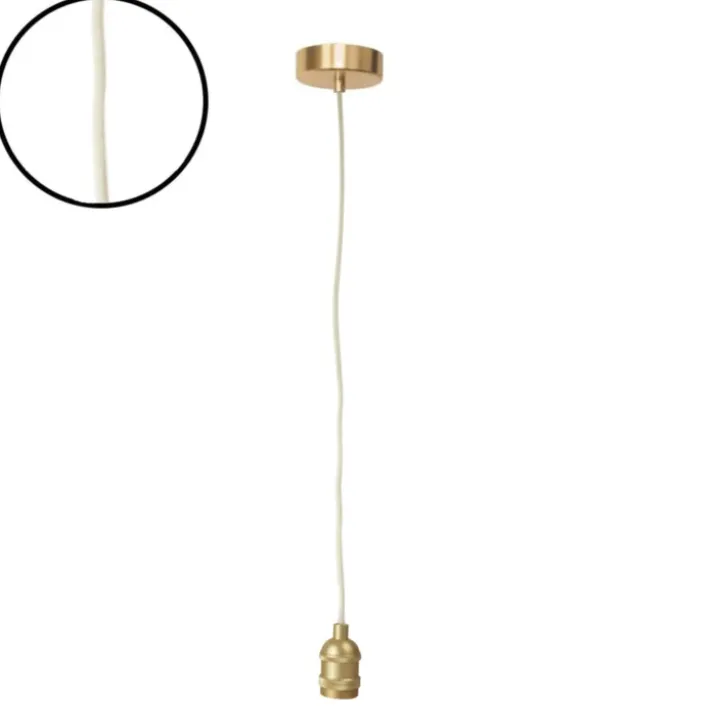 Suspension douille doré satiné