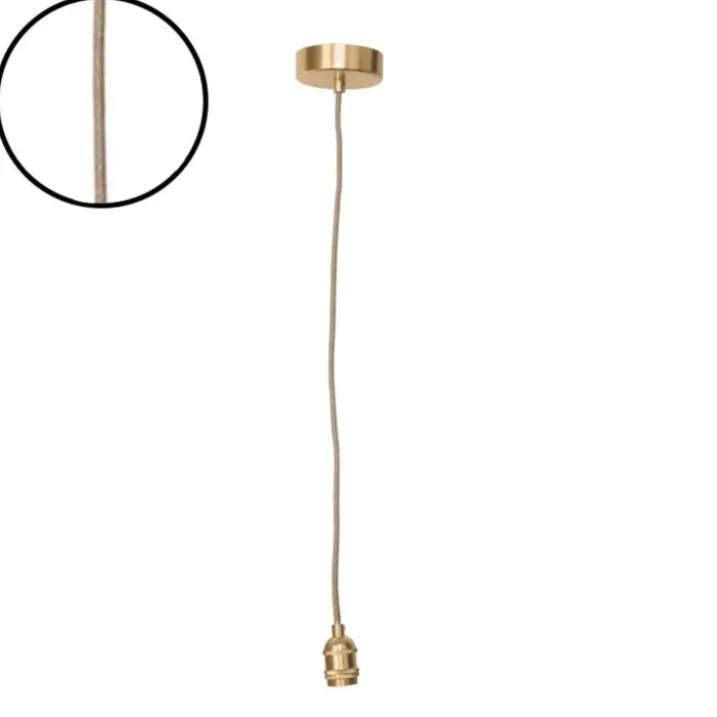 Suspension douille doré satiné