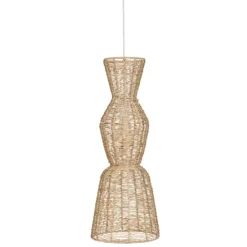 Suspension en jute et acier design vertical