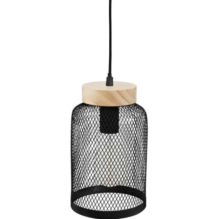 Suspension en métal et bois