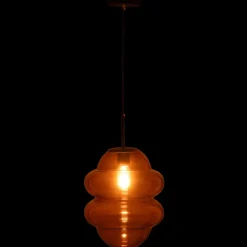 Suspension en verre fumé rétro