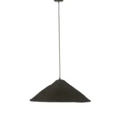 Suspension luminaire chapeau jonc naturel