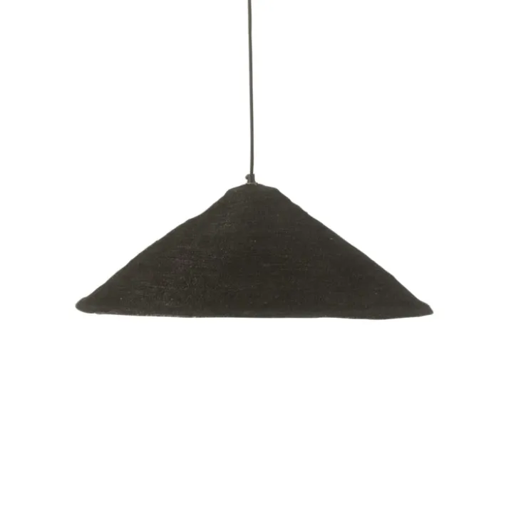 Suspension luminaire chapeau jonc naturel