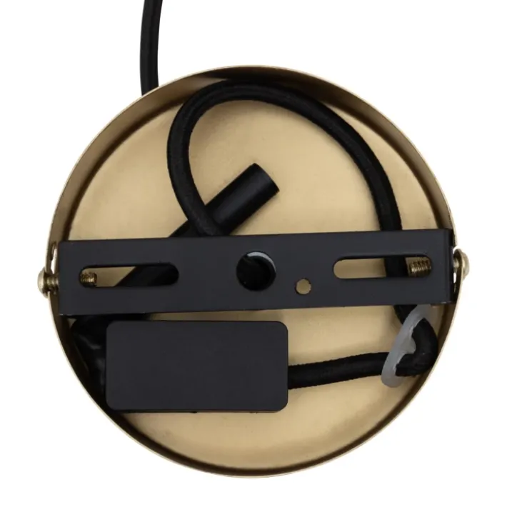 Suspension luminaire design en métal doré