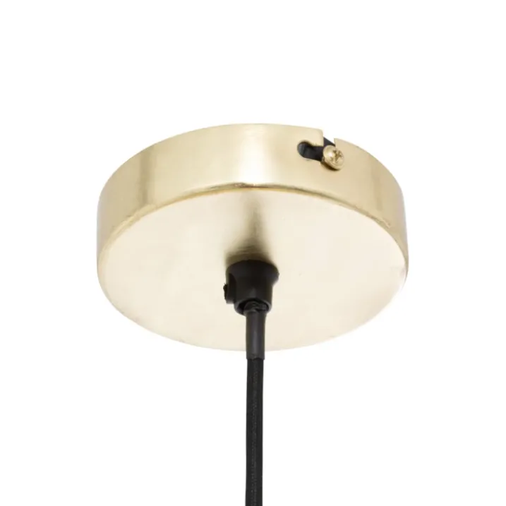 Suspension luminaire design en métal doré