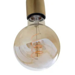 Suspension luminaire design en métal doré