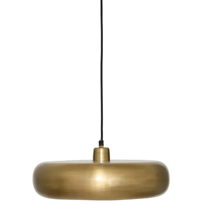 Suspension luminaire en acier à abat-jour arrondi
