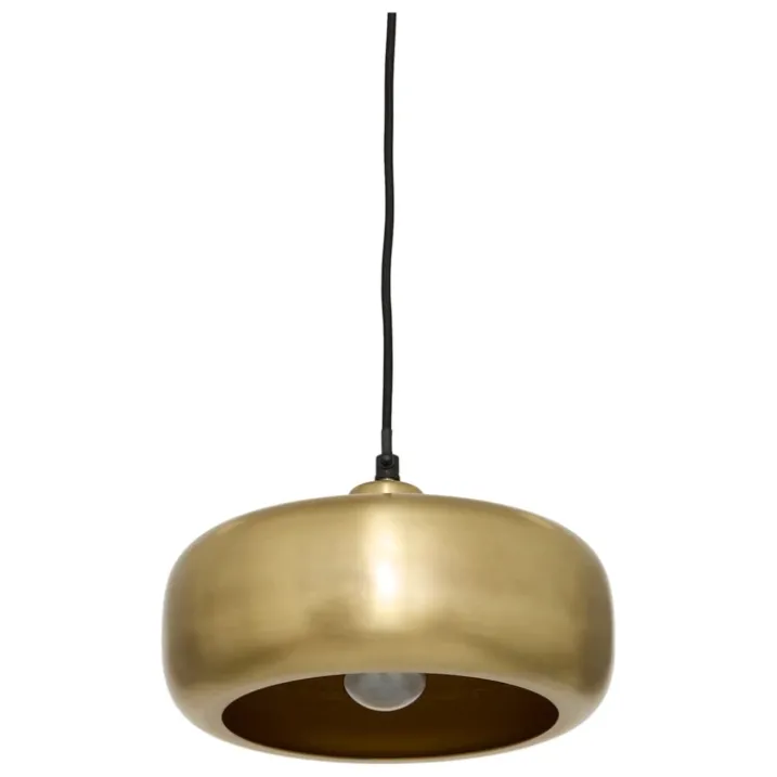 Suspension luminaire en acier à abat-jour arrondi