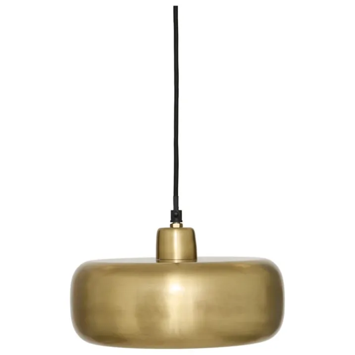 Suspension luminaire en acier à abat-jour arrondi