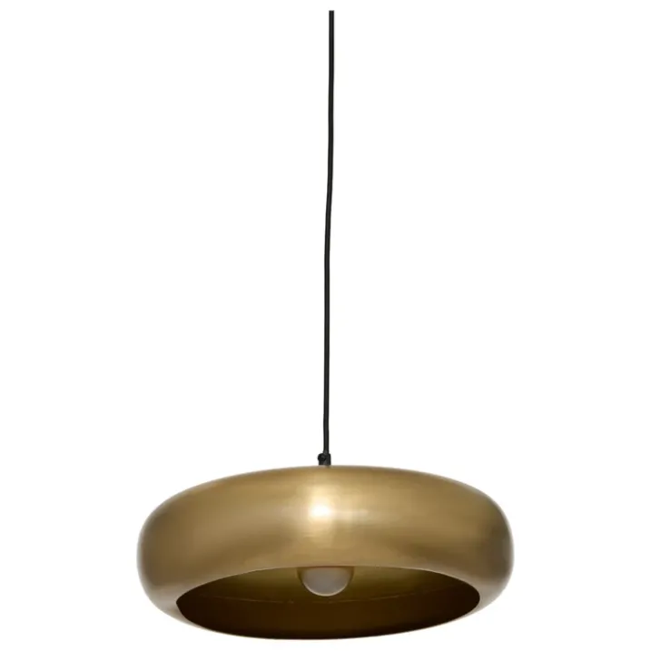 Suspension luminaire en acier à abat-jour arrondi