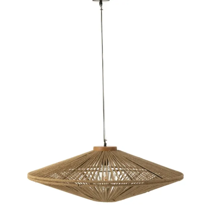 Suspension luminaire en fibre naturelle