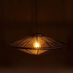 Suspension luminaire en fibre naturelle