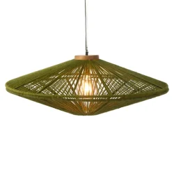 Suspension luminaire en fibre naturelle