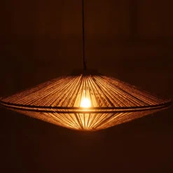 Suspension luminaire en fibre naturelle