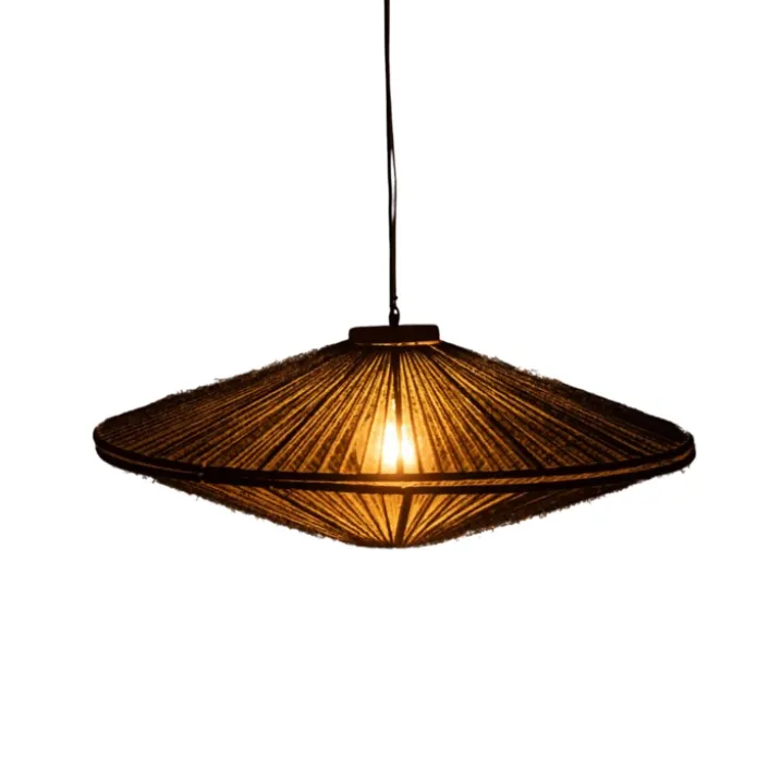 Suspension luminaire en fibre naturelle