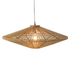 Suspension luminaire en fibre naturelle