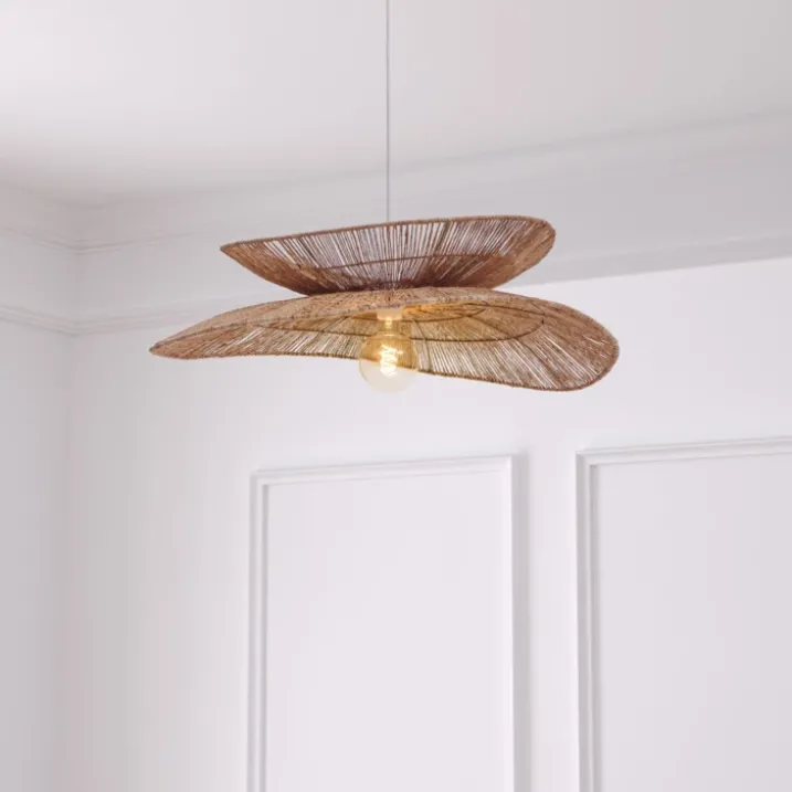 Suspension luminaire en jute