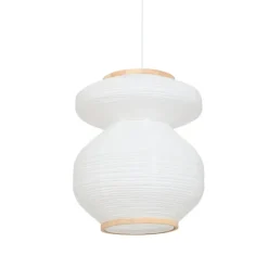 Suspension luminaire en papier sculptural