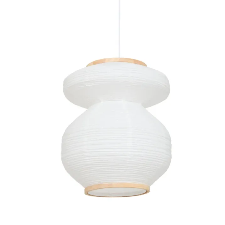 Suspension luminaire en papier sculptural