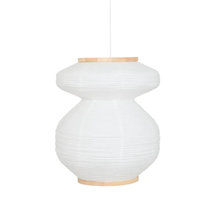 Suspension luminaire en papier sculptural