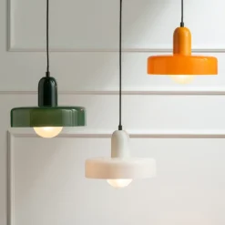 Suspension luminaire rétro en verre