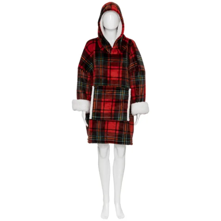 Sweat plaid à capuche