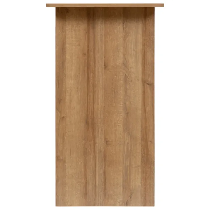 Table bar aspect bois avec rangements intégrés