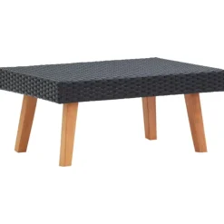 Table basse de jardin en résine tressée