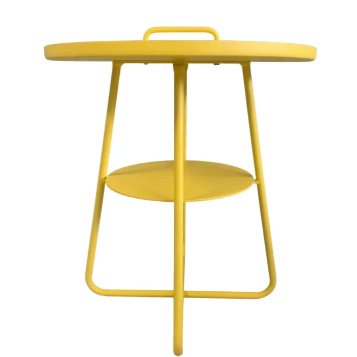 Table basse ronde effet indus