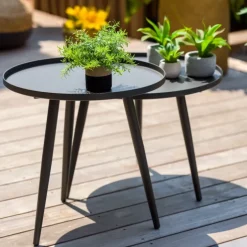 Table basse ronde semi gigogne