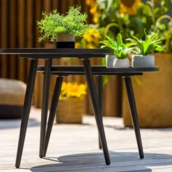 Table basse ronde semi gigogne