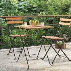 Table de bistro pliante en bois