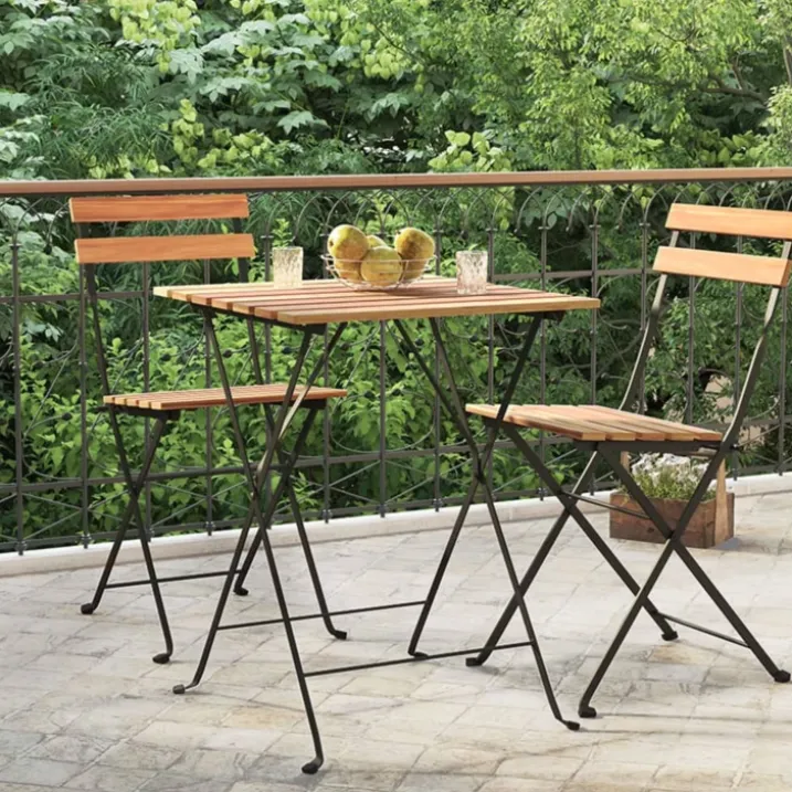 Table de bistro pliante en bois